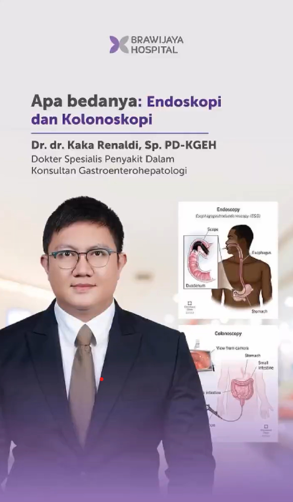 dr. Kaka menjawab pertanyaan tentang endoskopi dan kolonoskopi.